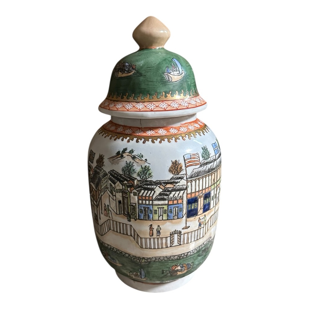 Vintage 1970’s Ginger jar From Hong Kong Approx 13” High X 21.5 Diameter. - Picture 3 of 10